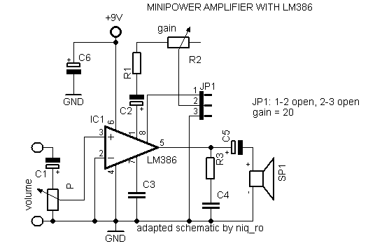 LM386 with gain = 20