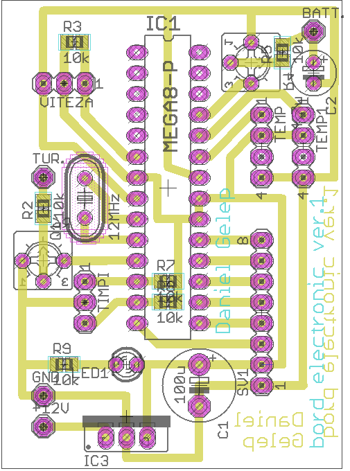 bord electronic vers.1 Dan Gelep - cu afisaj 4 randuri si 16 coloane