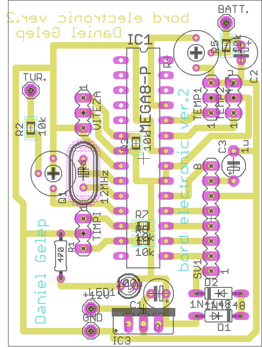 bord electronic vers.2 Dan Gelep - cu afisaj de Nokia 3310