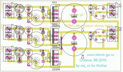 stabilizator de tensiune triplu, desenat de niq_ro